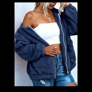 Teddy zip up jacket